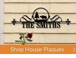 Wrought Iron House Plaques - Custom Iron House Signs