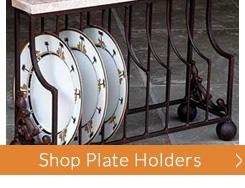 Plate Holders - Wrought Iron Plate Holders