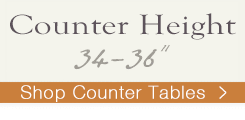 Shop Counter Height Tables - From 34 to 36in Tall