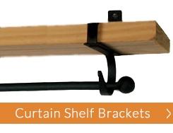 Curtain Rod Shelf Brackets Sold in Pairs Timeless Wrought Iron