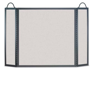 3 Panel Traditional Straight-Top Fireplace Screen