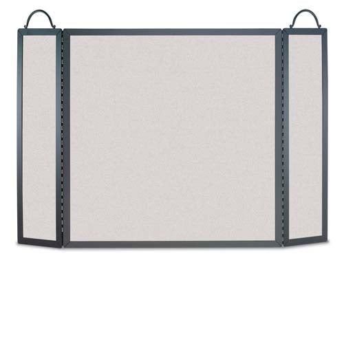 3 Panel Traditional Straight-Top Fireplace Screen
