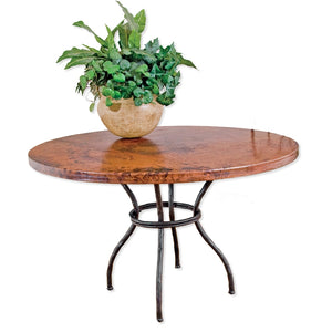 Woodland Dining Table with 48" Round Copper Top