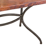Italia Oval Dining Table with 72 x 44-in Soft Oval Copper Top
