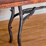 South Fork Dining Table with 42" x 72" Rectangle Copper Top