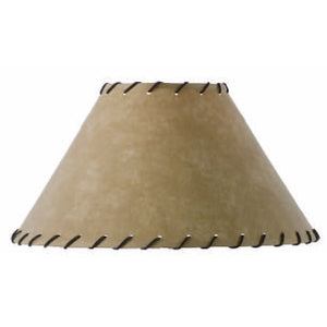 Parchment Floor Lamp Shade w/Leather Trim 22"