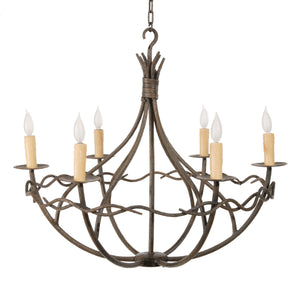 Norfork Chandelier 6-Arm w/ Candle Drip Cover