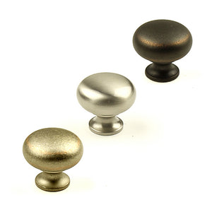 Yukon Solid Brass Knob, 1-1/4" diameter