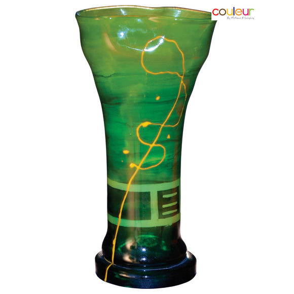 Iguana Green Small Glass Urn