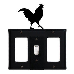 Rooster Combination Cover - Center Switch with Left & Right GFI