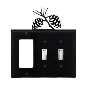 Pinecone Combination Cover - Single GFI With Double Switch