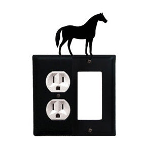 Horse Combination Cover - Single Left Outlet With Single Right GFI