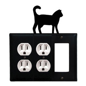Cat Combination Cover - Double Outlets With Single GFI