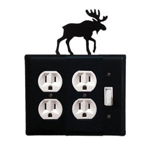 Moose Double Outlet With Single Switch Combination Cover
