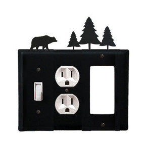 Bear Combination Cover - Switch, Outlet And GFI Pine Trees