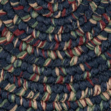 Reversible Fire Resistant Blue Braided Hearth Rug