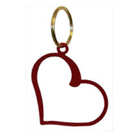 Wrought Iron Heart Key Chain - RED