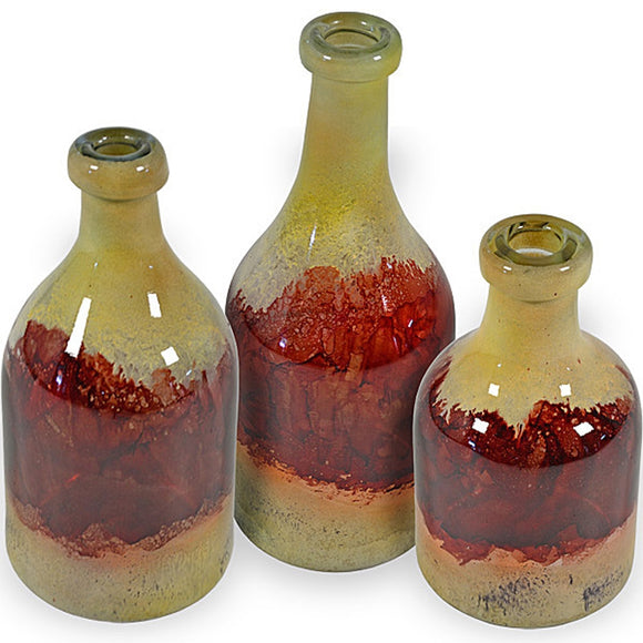 Desert Sun Glass Bottles Set of 3