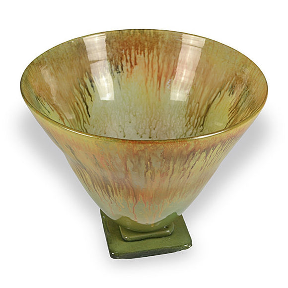 Honeysuckle Tall Glass Bowl