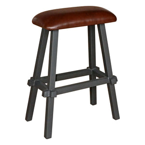 Tower 25" Counter Stool with Leather Seat