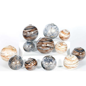 Set of 12 Glass Spheres | Stone Court, Driftstone & Sanderling