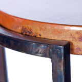 Upper Avenue End Table with Copper Top
