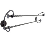 French Country Double 32-inch Iron Towel Bar
