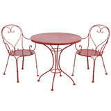Parisienne 30" Round Bistro Table with Pattern Metal Top