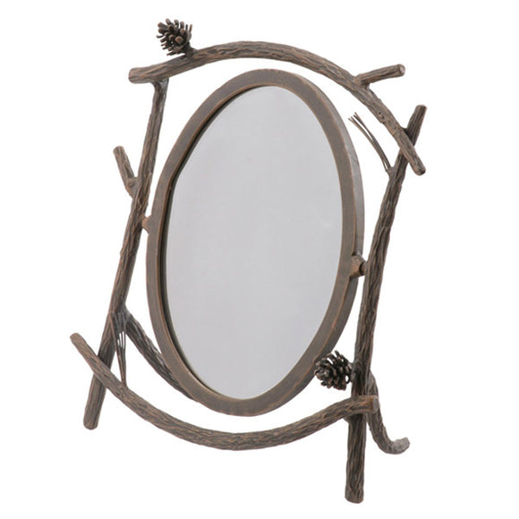 Rustic Pine Table Mirror