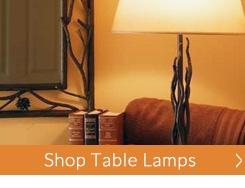 Wrought Iron Table Lamps with Optional Lamp Shades