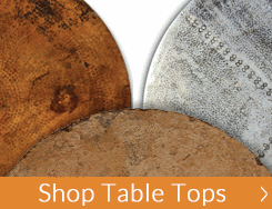 Copper, Zinc, and Marble Table Tops | Timeless Wrought Iron