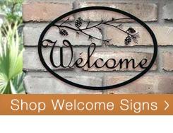 Black Metal Welcome Signs | Indoor / Outdoor – timelesswroughtiron