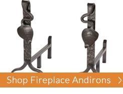Wrought Iron Fireplace Andirons | Timeless Wrought Iron