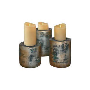 Airbrush Candleholders, Set of 3