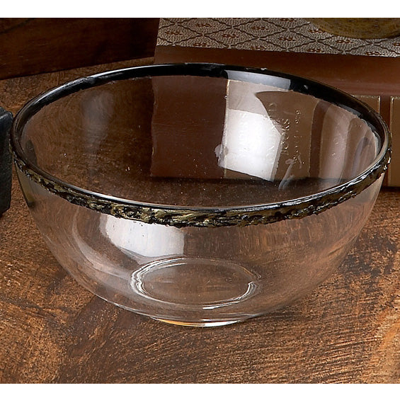Glass Dessert Bowl with Rim (4-pack)