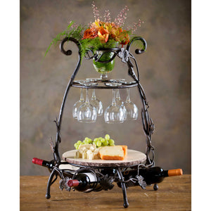 Wrought Iron Wine & Cheese Party Server