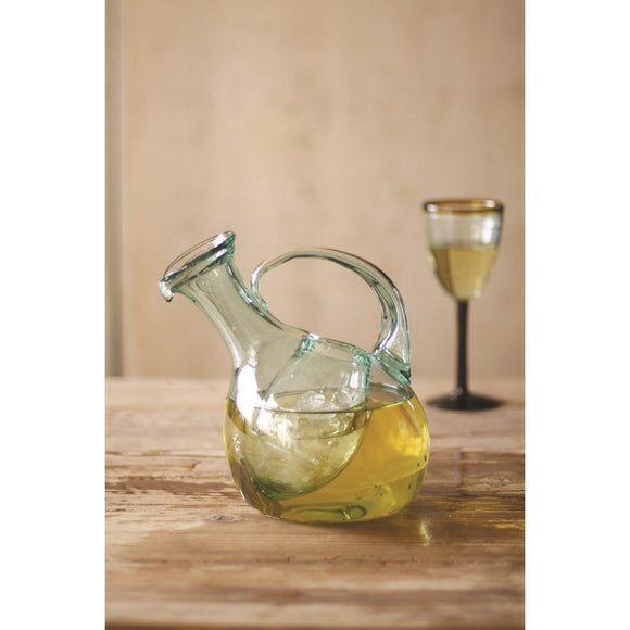 Tilted Wine Decanter With Ice Pocket