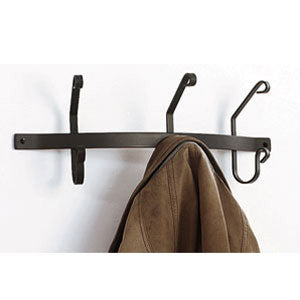 3 Hook Wrought Iron Wall Coat Rack
