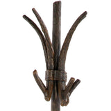 Rustic Pine Coat Rack With Umbrella Stand