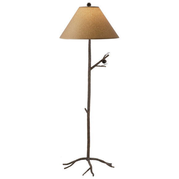 Rustic Pine Floor Lamp