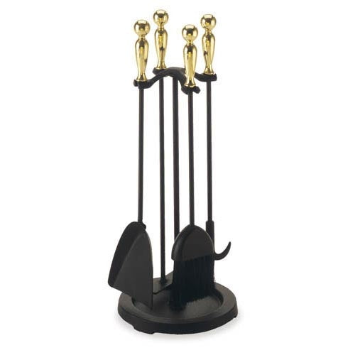 5 Piece Stove Tool Set with Brass Ball Handles