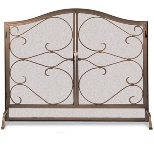 Iron Gate Arched Fireplace Screen with Doors