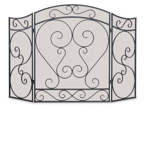 3 Panel Country Scroll Fireplace Screen