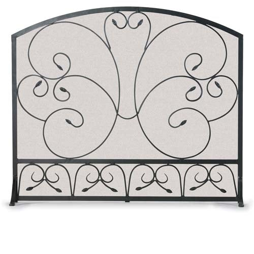 Single Panel Country Scroll Fireplace Screen