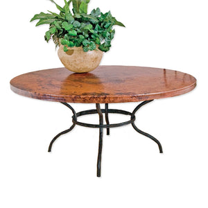 Woodland Dining Table with 60" Round Copper Top