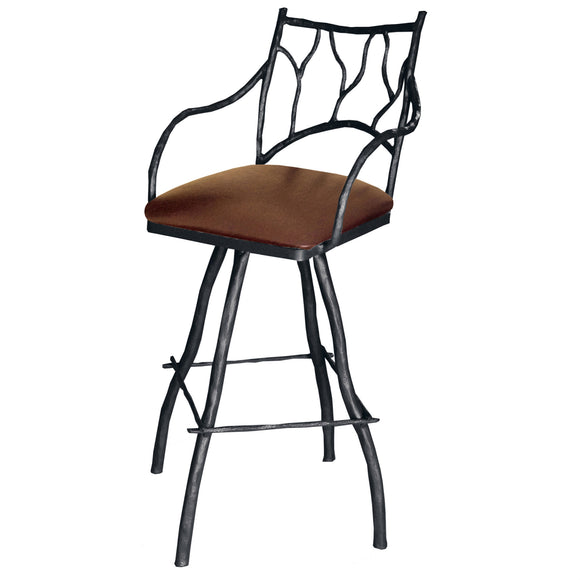 South Fork Branch Bar Stool with Arms (Swivel)
