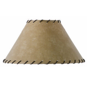 Parchment Table Lamp Shade w/Leather Trim 18"