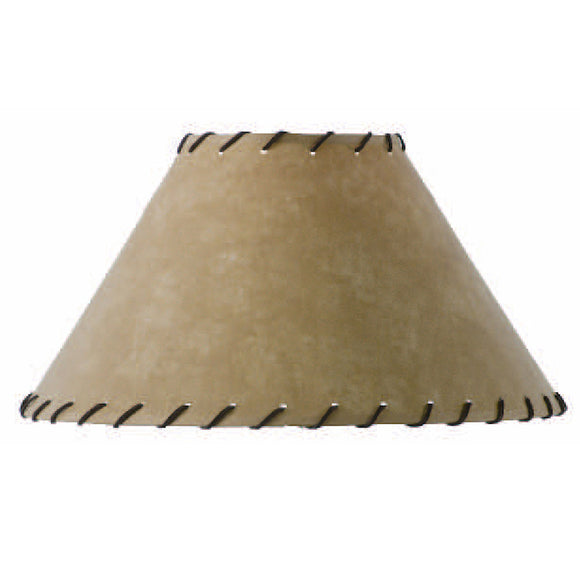Parchment Table Lamp Shade w/Leather Trim 18