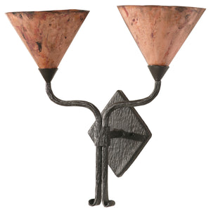 Cedarvale Wall Sconce Double w/Copper Shade