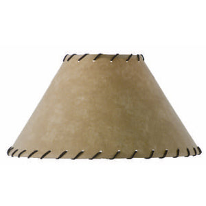 Parchment Accent Lamp Shade w/Leather Trim 15"